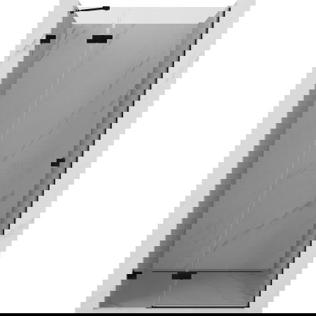 Mexen Lunar ľavé otočné sprchové dvere 95 cm, transparentné, čierne - 834-095-000-70-00-L