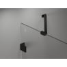 Mexen Lunar sprchové dvere výklopné ľavé 115 cm, transparentné, čierne - 834-115-000-70-00-L