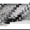 Mexen Lunar sprchové dvere výklopné ľavé 130 cm, priehľadné, čierne - 834-130-000-70-00-L