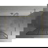 Mexen Kioto voľne stojaca sprchová stena 140 x 200 cm, transparentnéné/čierny vzor 8 mm, zlatá - 800-140-002-50-78