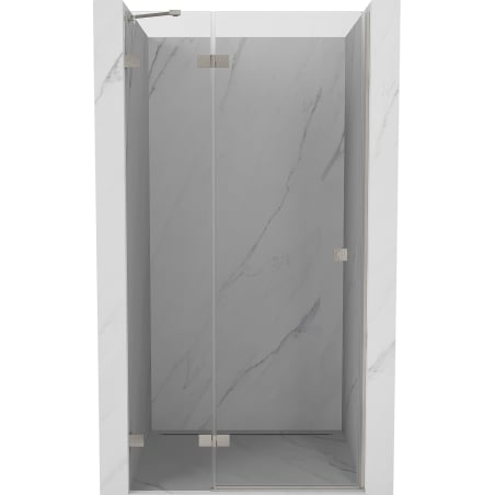 Mexen Lunar sprchové dvere pántové ľavé 80 cm, transparentné, kartáčovaný nikel - 834-080-000-97-00-L