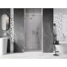 Mexen Lunar sprchové dvere pántové ľavé 80 cm, transparentné, kartáčovaný nikel - 834-080-000-97-00-L