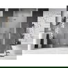 Mexen Lunar sprchové dvere výklopné ľavé 110 cm, transparentné, brúsený nikel - 834-110-000-97-00-L