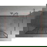 Mexen Kioto voľne stojaca sprchová stena 100 x 200 cm, transparentnéné/čierny vzor 8 mm, zlatoružová - 800-100-002-60-78