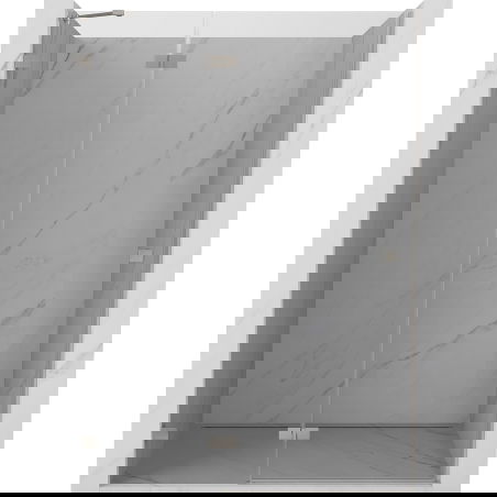 Mexen Lunar sprchové dvere ľavé, 135 cm, priehľadné, kartáčovaný nikel - 834-135-000-97-00-L