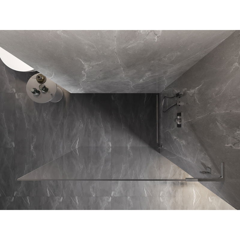 Mexen Lunar L sprchová stena Walk-in pravá 100 x 200 cm, transparentná 8 mm, chróm - 830L-100-000-01-00-P