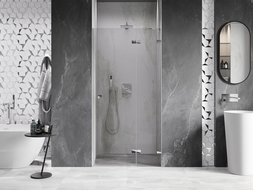 Mexen Lunar sprchové dvere otočné pravé 95 cm, transparentné, chróm - 834-095-000-01-00-P