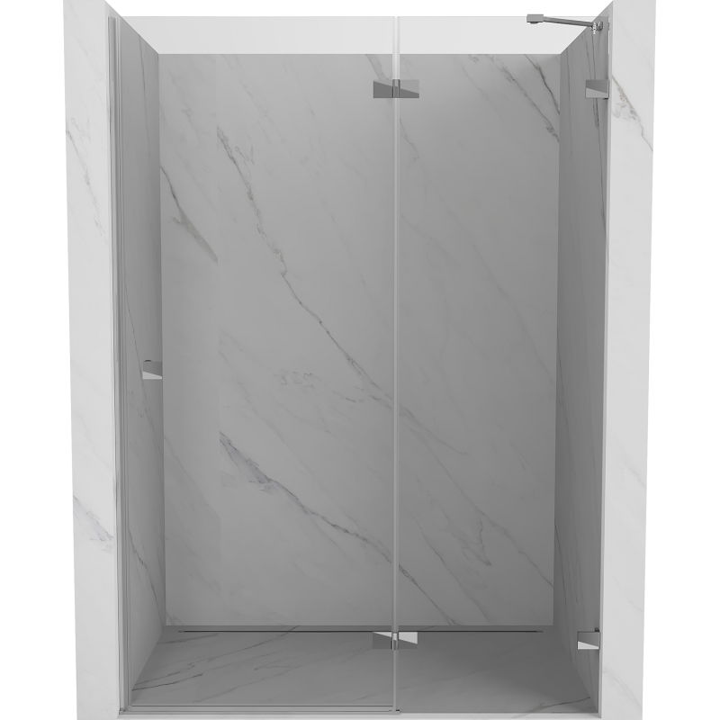 Mexen Lunar sprchové dvere pravé 135 cm, priehľadné, chróm - 834-135-000-01-00-P