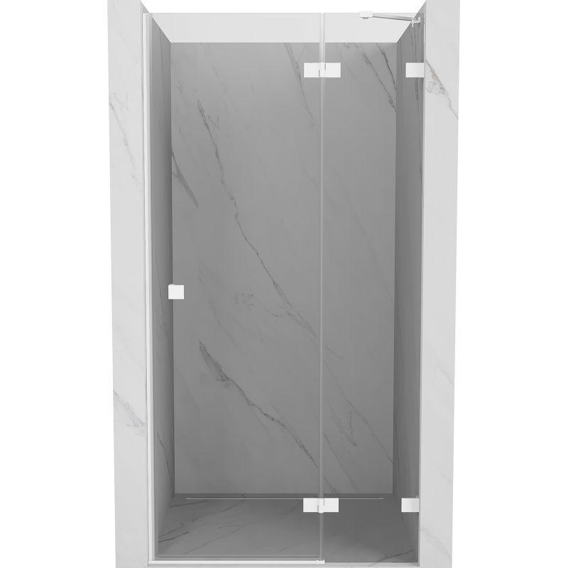 Mexen Lunar sprchové dvere pravé otvárateľné 70 cm, transparentné, biele - 834-070-000-20-00-P