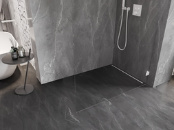 Mexen Lunar L sprchová stena Walk-in pravá 100 x 200 cm, transparentná 8 mm, biela - 830L-100-000-20-00-P