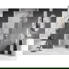 Mexen Lunar sprchové dvere pántové pravé 85 cm, priehľadné, biele - 834-085-000-20-00-P