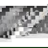 Mexen Lunar sprchové dvere pántové pravé 85 cm, priehľadné, biele - 834-085-000-20-00-P