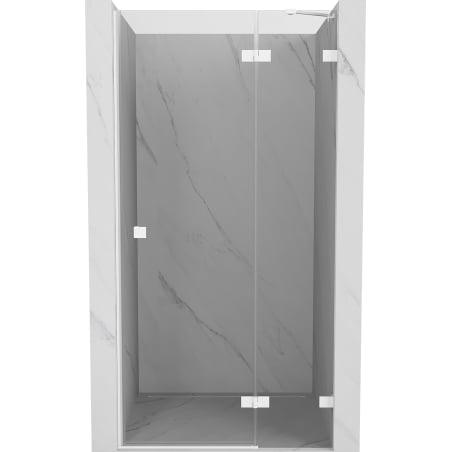 Mexen Lunar sprchové dvere otočné pravé 90 cm, transparentné, biele - 834-090-000-20-00-P