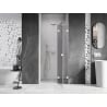 Mexen Lunar sprchové dvere otočné pravé 90 cm, transparentné, biele - 834-090-000-20-00-P