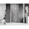 Mexen Lunar sprchové dvere otočné pravé 90 cm, transparentné, biele - 834-090-000-20-00-P