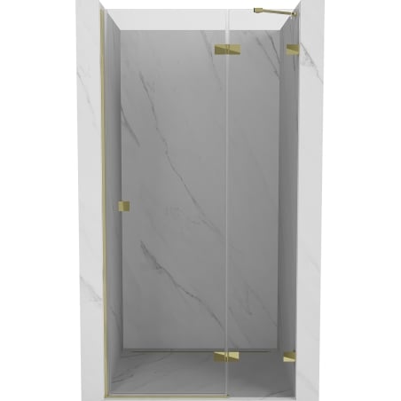 Mexen Lunar sprchové dvere jednokrídlové pravé 70 cm, transparentné, zlaté - 834-070-000-50-00-P