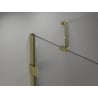 Mexen Lunar sprchové dvere výklopné pravé 80 cm, transparentné, zlaté - 834-080-000-50-00-P