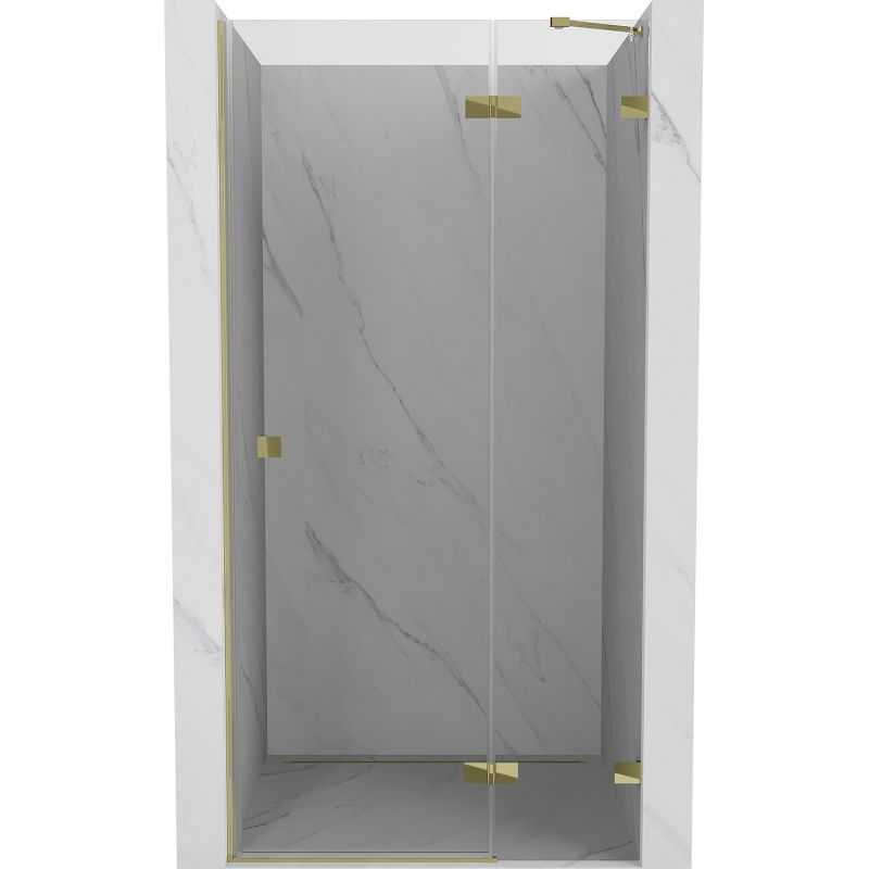 Mexen Lunar sprchové dvere otváracie pravé 120 cm, transparentné, zlaté - 834-120-000-50-00-P