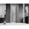 Mexen Lunar sprchové dvere výklopné pravé 125 cm, transparentné, zlaté - 834-125-000-50-00-P