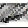 Mexen Lunar sprchové dvere otváravé pravé 140 cm, číre, zlaté - 834-140-000-50-00-P