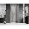 Mexen Lunar sprchové dvere otváracie pravé 75 cm, transparentné, zlaté kartáčované - 834-075-000-55-00-P