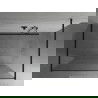 Mexen Kioto voľne stojaca sprchová stena 110 x 200 cm, transparentnéné/biely vzor 8 mm, čierna - 800-110-002-70-85