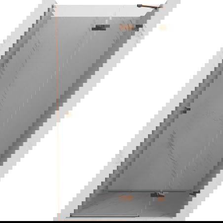 Mexen Lunar sprchové dvere výklopné pravé 70 cm, priehľadné, ružové zlato - 834-070-000-60-00-P