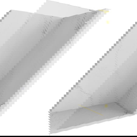 Mexen Lunar L sprchová stena Walk-in pravá 120 x 200 cm, transparentná 8 mm, zlatá brúsená - 830L-120-000-55-00-P