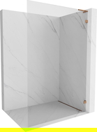 Mexen Lunar L sprchová stena Walk-in pravá 70 x 200 cm, transparentná 8 mm, ružové zlato - 830L-070-000-60-00-P