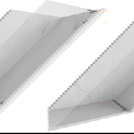 Mexen Lunar L sprchová priečka Walk-in pravá 80 x 200 cm, transparentná 8 mm, ružové zlato - 830L-080-000-60-00-P