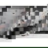 Mexen Lunar sprchové dvere výklopné pravé 135 cm, transparentné, ružové zlato - 834-135-000-60-00-P