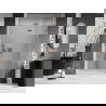 Mexen Lunar sprchové dvere výklopné pravé 130 cm, transparentné, brúsená meď - 834-130-000-65-00-P