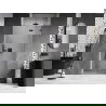 Mexen Lunar sprchové dvere pántové pravé 85 cm, transparentné, kartáčovaná zbraňová sivá - 834-085-000-66-00-P