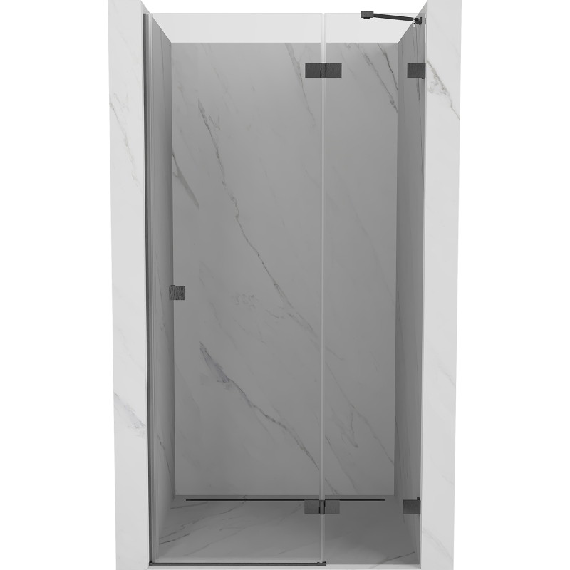 Mexen Lunar sprchové dvere výklopné pravé 95 cm, transparentné, brúsená zbraňová šedá - 834-095-000-66-00-P