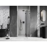 Mexen Lunar sprchové dvere výklopné pravé 95 cm, transparentné, brúsená zbraňová šedá - 834-095-000-66-00-P