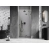 Mexen Lunar sprchové dvere výklopné pravé 95 cm, transparentné, brúsená zbraňová šedá - 834-095-000-66-00-P