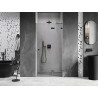 Mexen Lunar sprchové dvere výklopné pravé 95 cm, transparentné, brúsená zbraňová šedá - 834-095-000-66-00-P