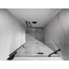 Mexen Lunar sprchové dvere výklopné pravé 95 cm, transparentné, brúsená zbraňová šedá - 834-095-000-66-00-P