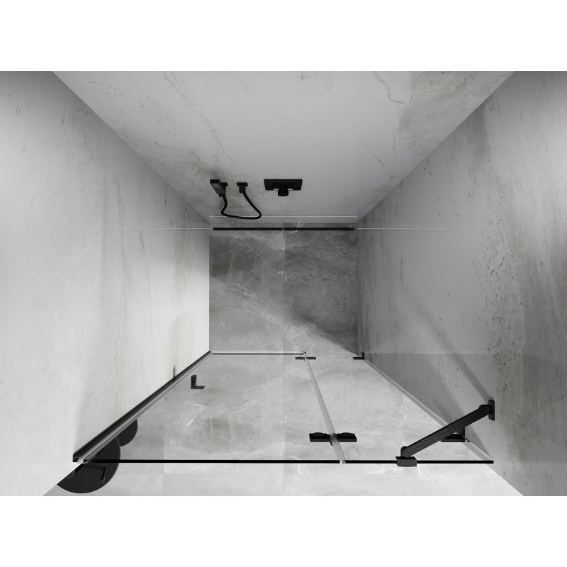 Mexen Lunar sprchové dvere otváracie pravé 110 cm, transparentné, brúsená gun gray - 834-110-000-66-00-P