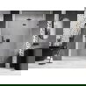 Mexen Lunar sprchové dvere výklopné pravé 130 cm, transparentné, brúsená zbraňová sivá - 834-130-000-66-00-P