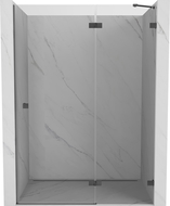 Mexen Lunar sprchové dvere otváracie pravé 140 cm, transparentné, brúsená gun gray - 834-140-000-66-00-P