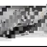 Mexen Lunar sprchové dvere otváracie pravé 140 cm, transparentné, brúsená gun gray - 834-140-000-66-00-P