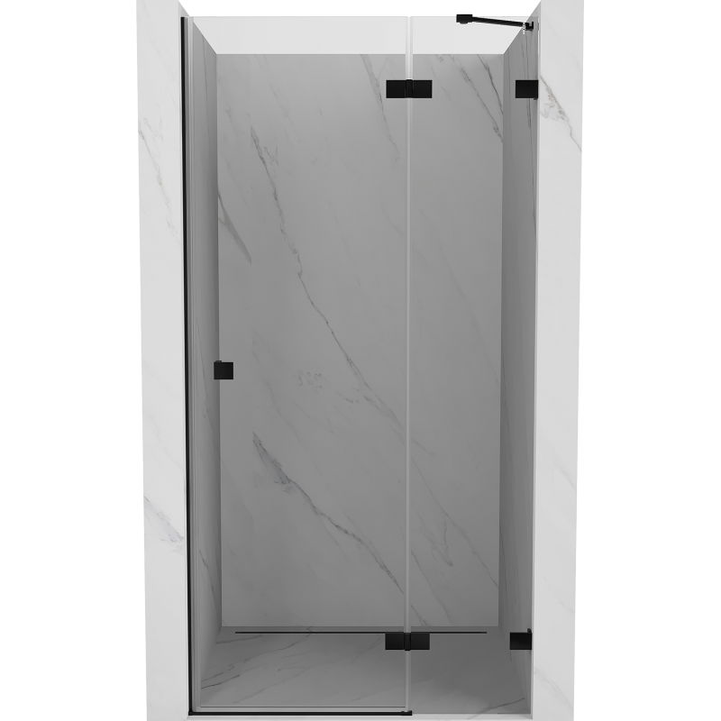 Mexen Lunar sprchové dvere výklopné pravé 85 cm, transparentné, čierne - 834-085-000-70-00-P