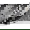 Mexen Lunar sprchové dvere výklopné pravé 85 cm, transparentné, čierne - 834-085-000-70-00-P