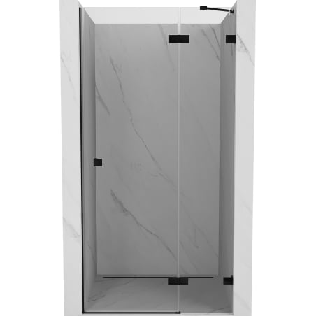 Mexen Lunar sprchové dvere otočné pravé 110 cm, priehľadné, čierne - 834-110-000-70-00-P