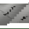 Mexen Lunar sprchové dvere výklopné pravé 140 cm, priehľadné, čierne - 834-140-000-70-00-P