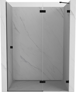 Mexen Lunar sprchové dvere výklopné pravé 140 cm, priehľadné, čierne - 834-140-000-70-00-P