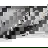 Mexen Lunar sprchové dvere výklopné pravé 140 cm, priehľadné, čierne - 834-140-000-70-00-P