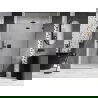 Mexen Lunar sprchové dvere výklopné pravé 140 cm, priehľadné, čierne - 834-140-000-70-00-P