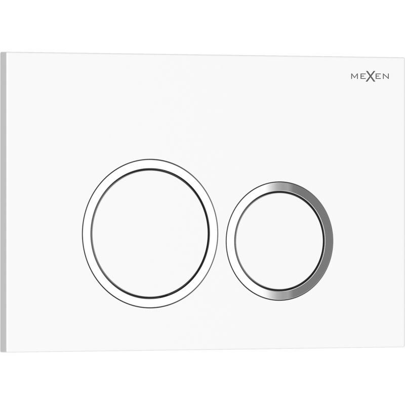 Mexen Tex 01 splachovací tlačidlo, biely lesklý - 6101-01